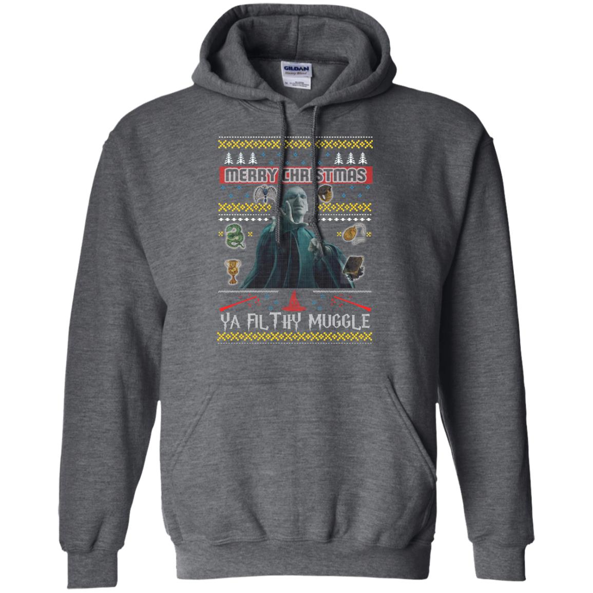 Merry Christmas Ya Filthy Muggle Harry Potter Fan T-shirtG185 Gildan Pullover Hoodie 8 oz.