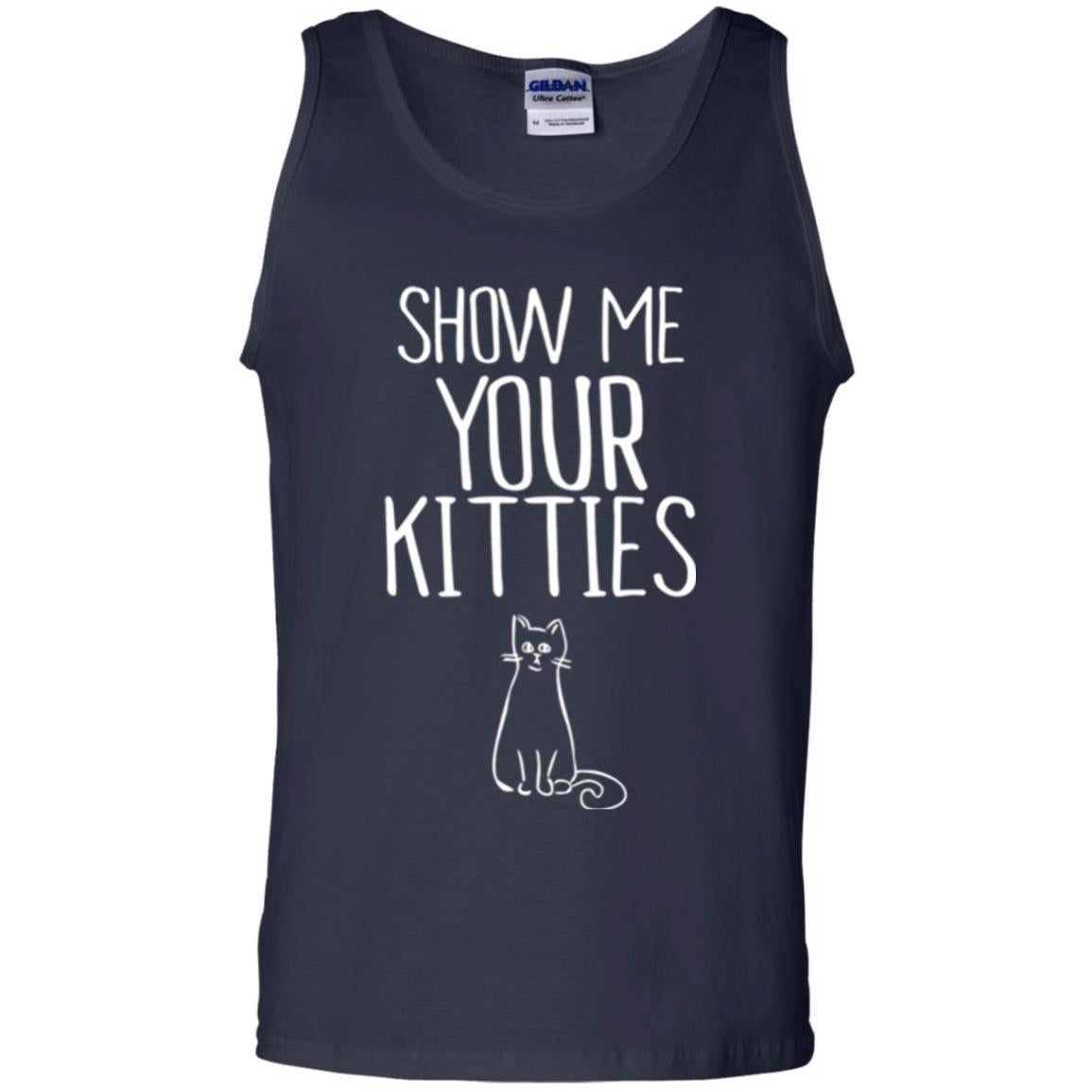 Cat Lovers T-shirt Show Me Your Kitties Navy