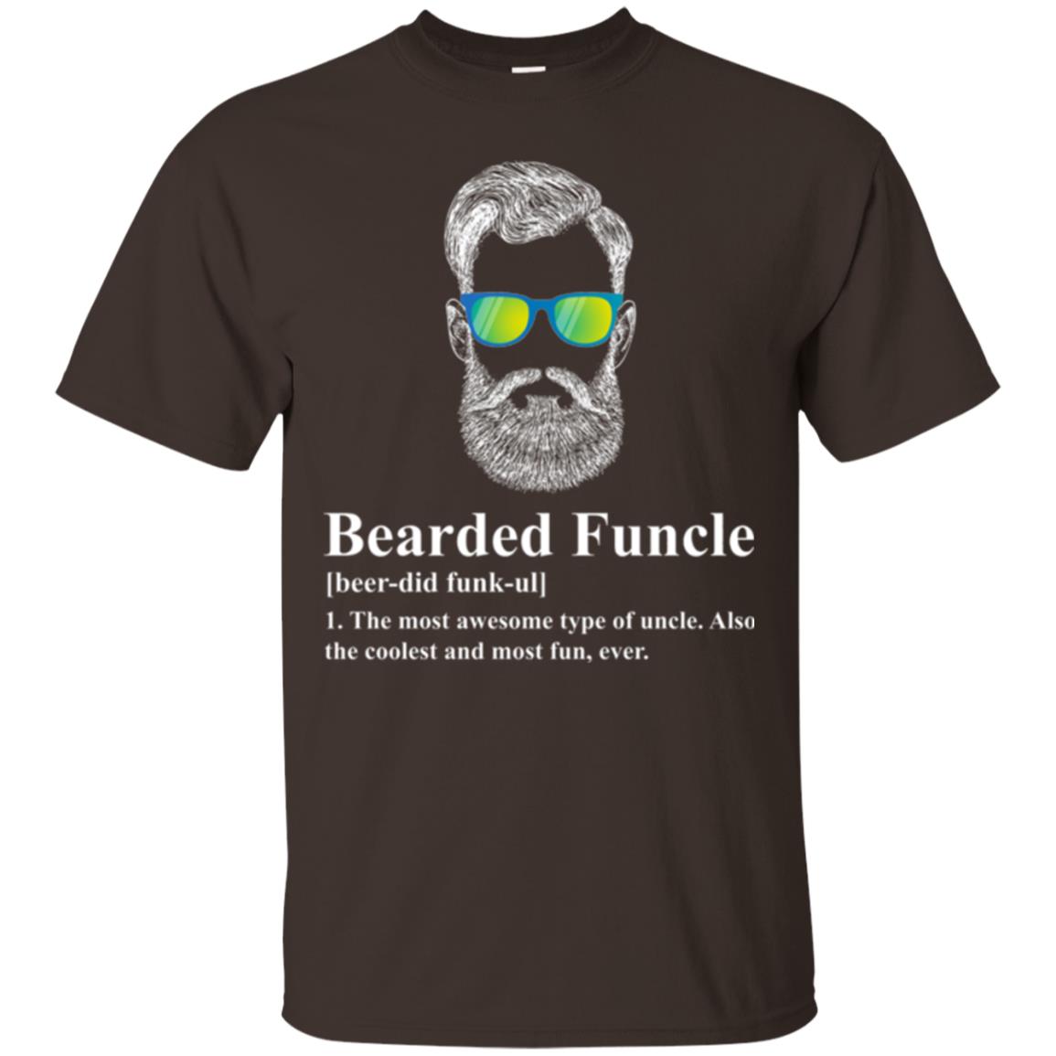 Uncle T-shirt Beared Funcle Dark Chocolate