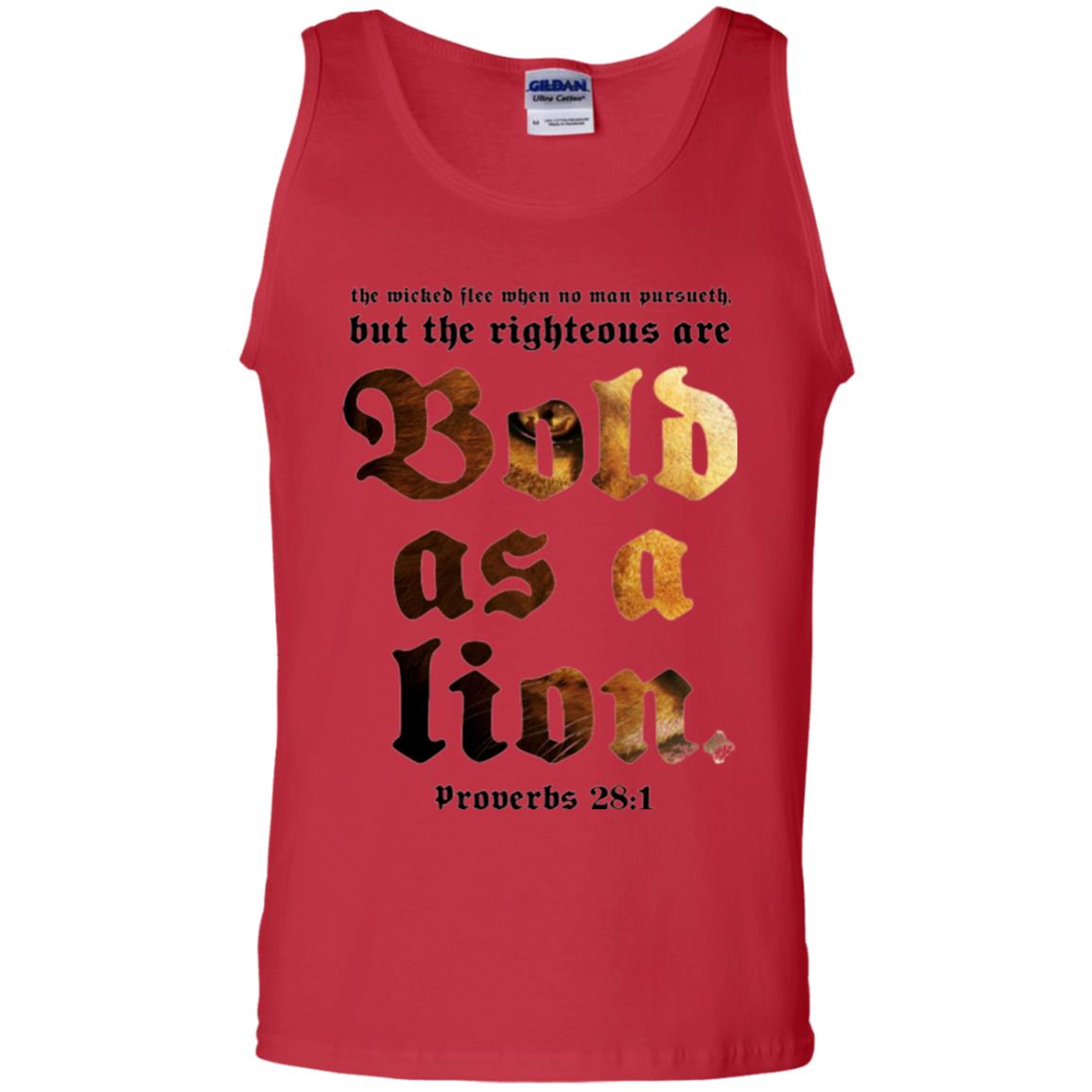 Christian T-shirt Bold As A Lion Red