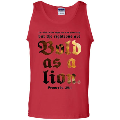 Christian T-shirt Bold As A Lion Red