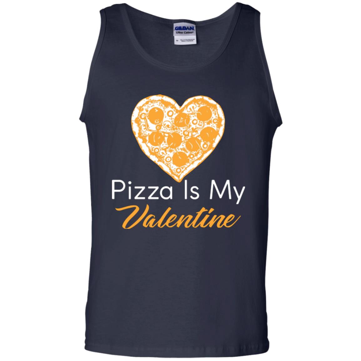 Pizza Lover T-shirt Pizza Is My Valentine Navy