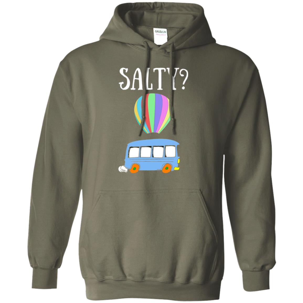 Salty Humorous Parody T-shirt Military Green