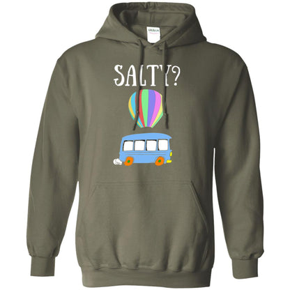 Salty Humorous Parody T-shirt Military Green