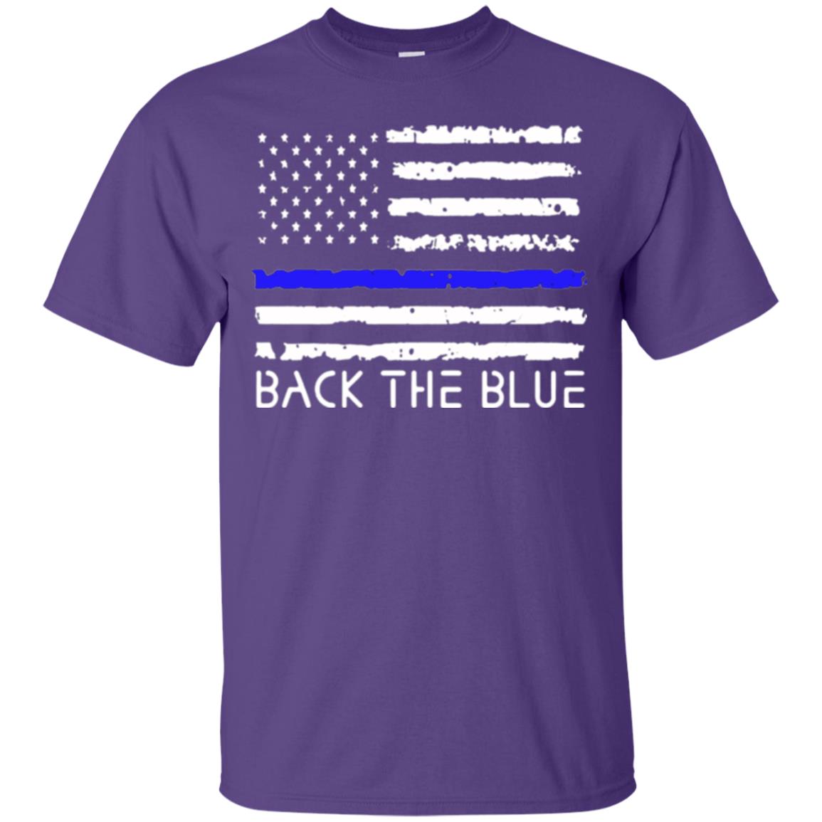 Thin Blue Line T-shirt Back The Blue Purple