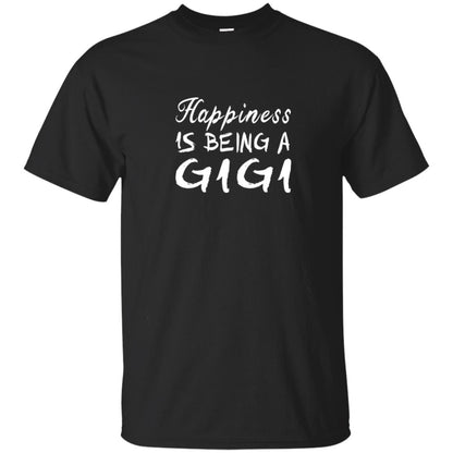 Happiness Is Being A Gigi Grandma Shirt Black