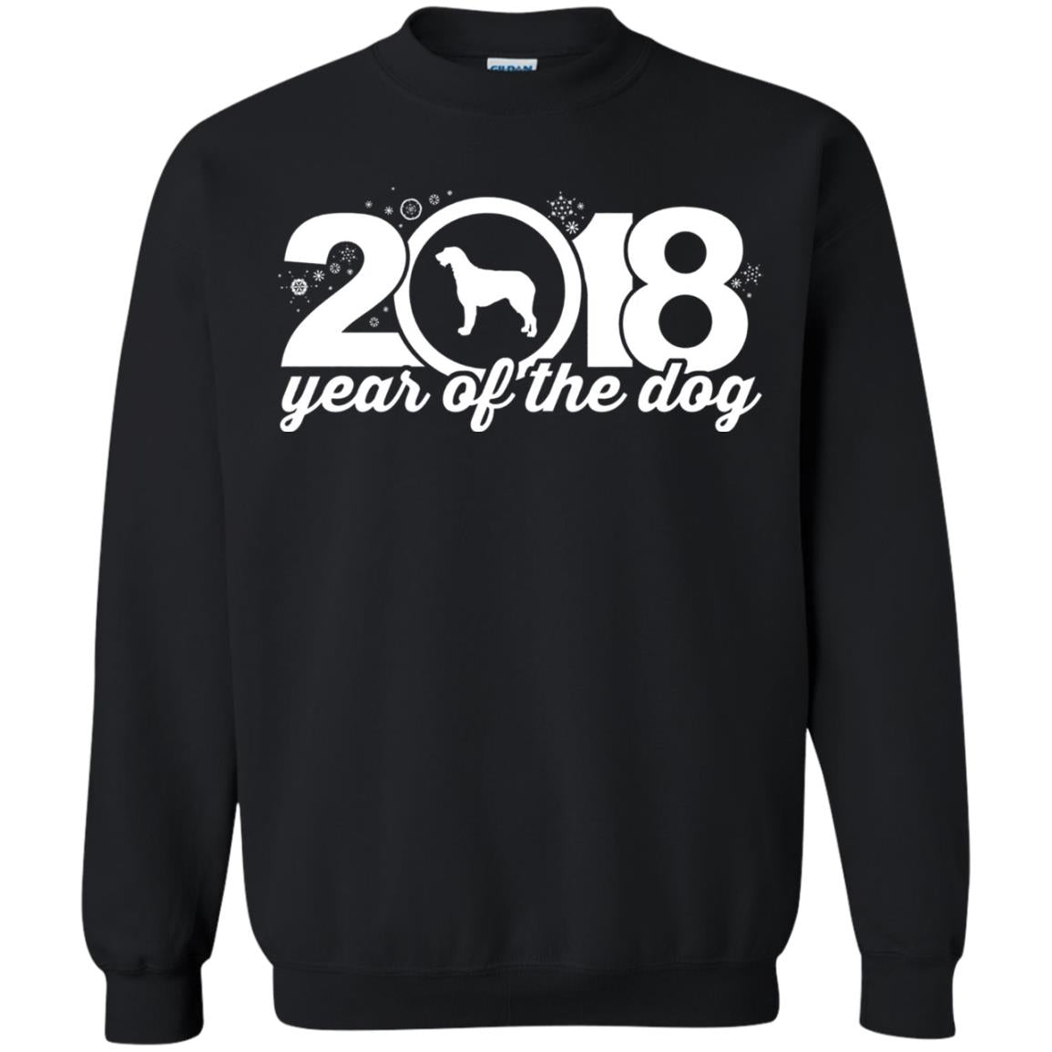 Irish Wolfhound Lover T-shirt 2018 Year Of The Dog New Year Black