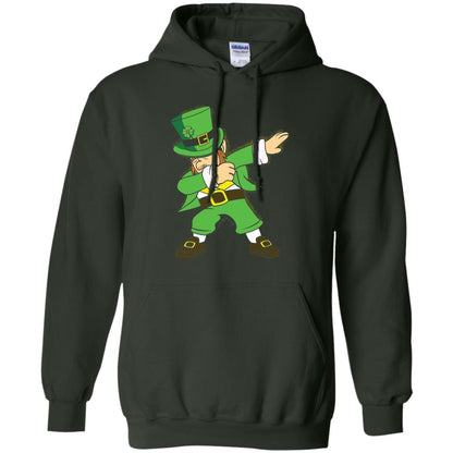 Dabbing Leprechaun Irish Dab Dance St Patrick_s Day T-shirt Forest Green