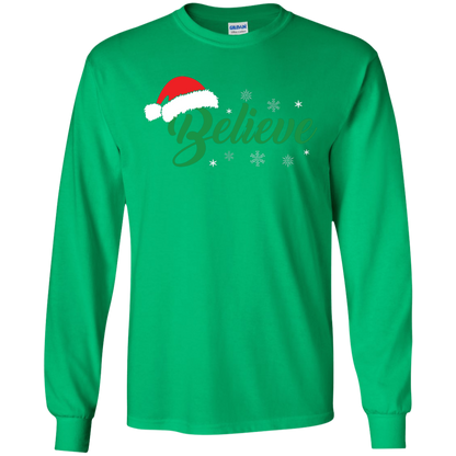 Christmas T-Shirt Believe In Santa Irish Green