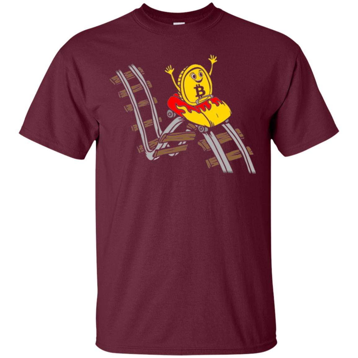 Bitcoin Rollercoaster T-shirt Maroon