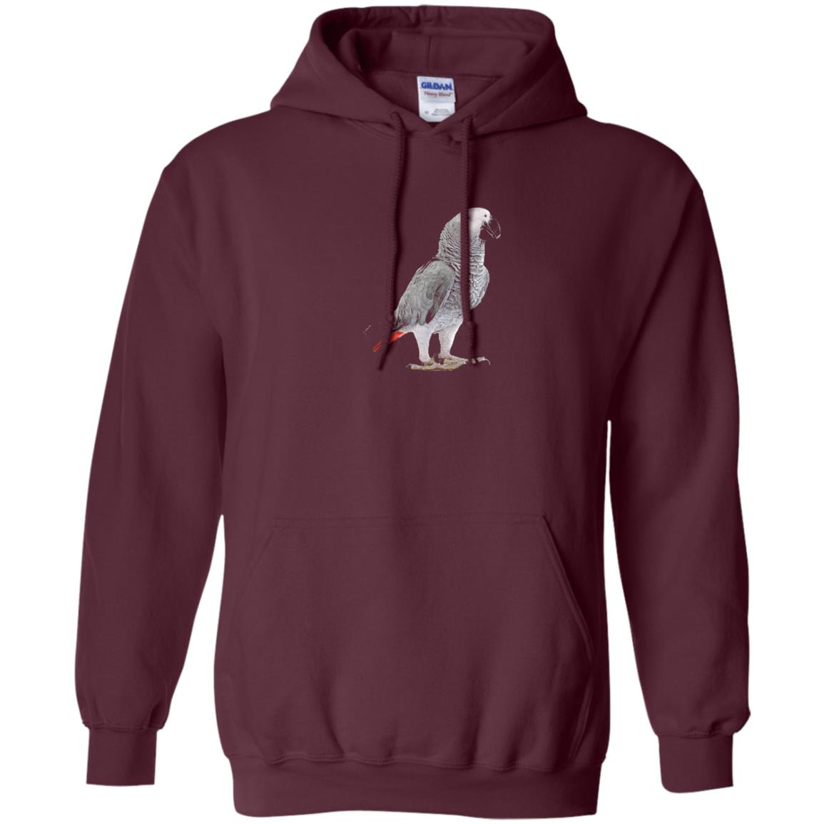 Funny African Grey Parrot Bird T-shirt Maroon