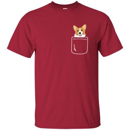 Puppy Dog Lover T-shirt Corgi In Your Front Pocket Cardinal