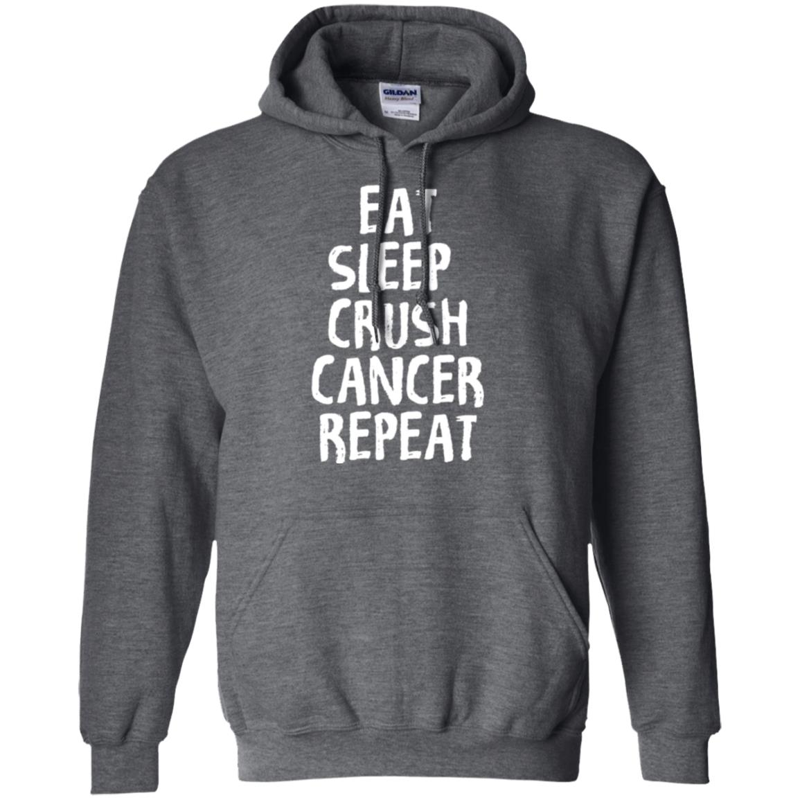 Eat Sleep Crush Cancer Repeat Fight Strength T-shirt Dark Heather