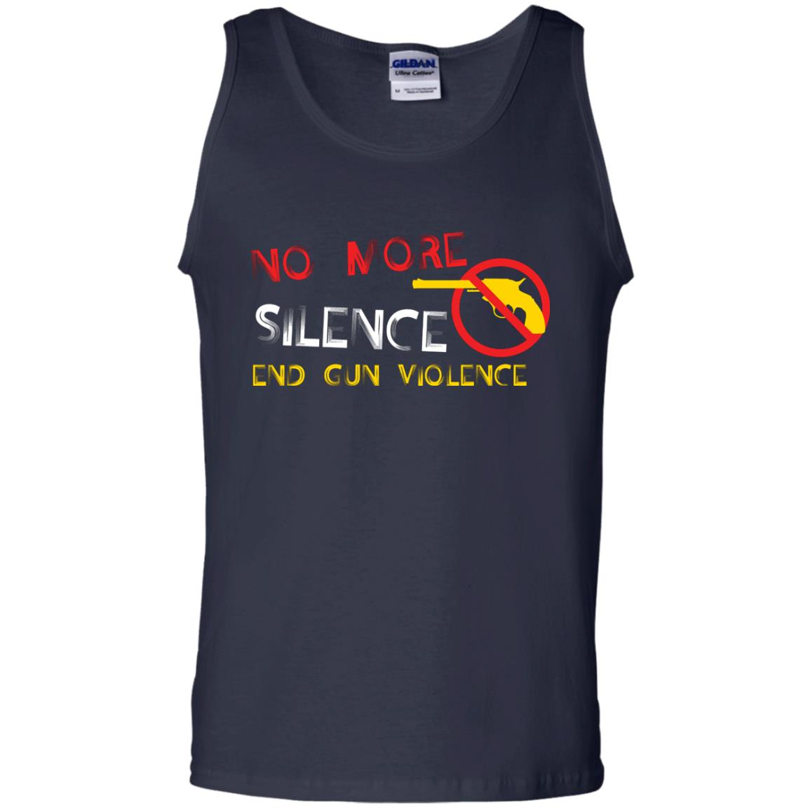 Anti Gun T-shirt No More Silence End Gun Violence Navy