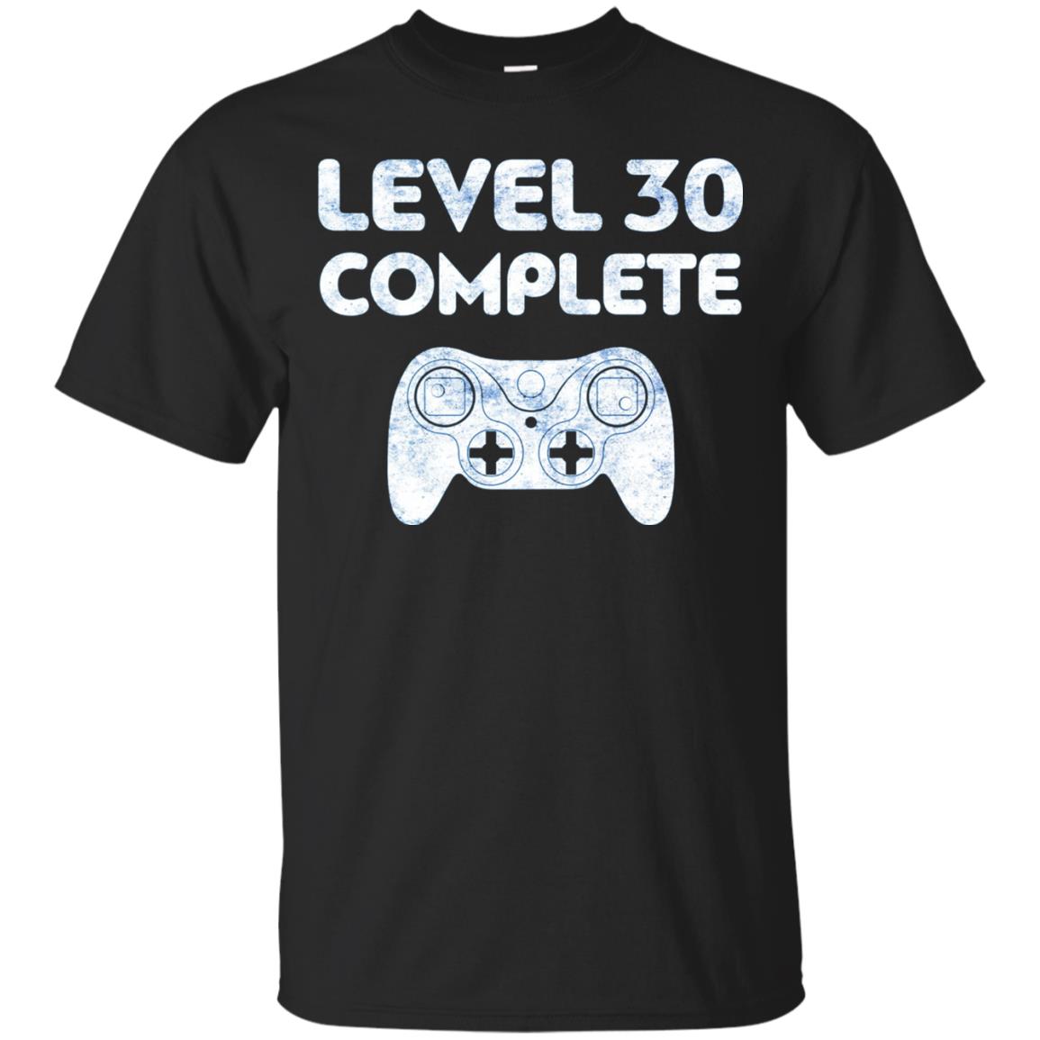 Level 30 Complete Video Gamer 30th Birthday Shirt Black