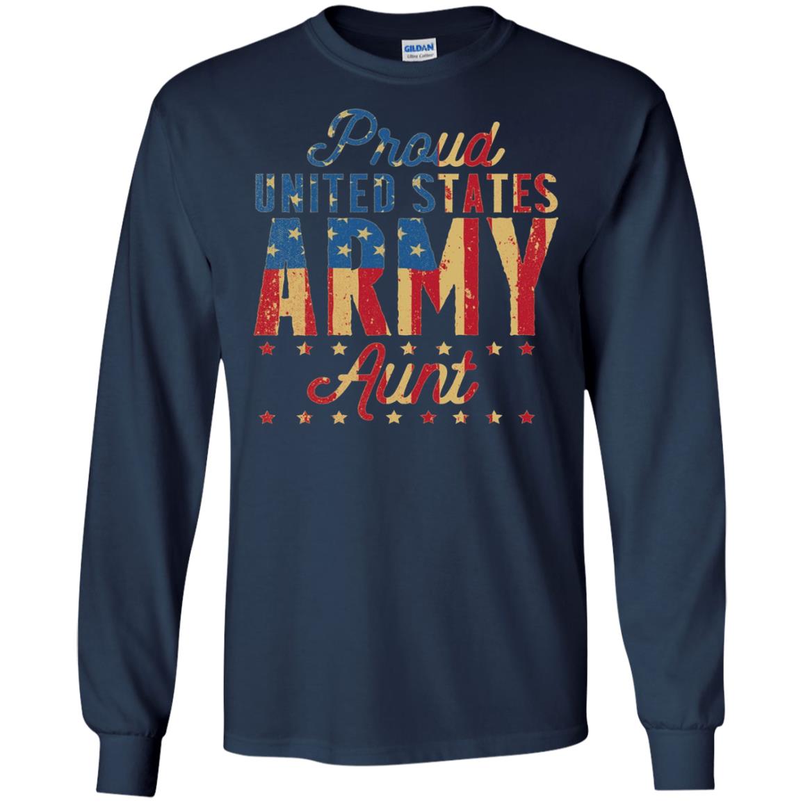Proud United States Army Aunt Us Shirt Navy