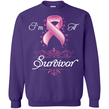 I Am A Survivor Breast Cancer Awareness Shirt Purple