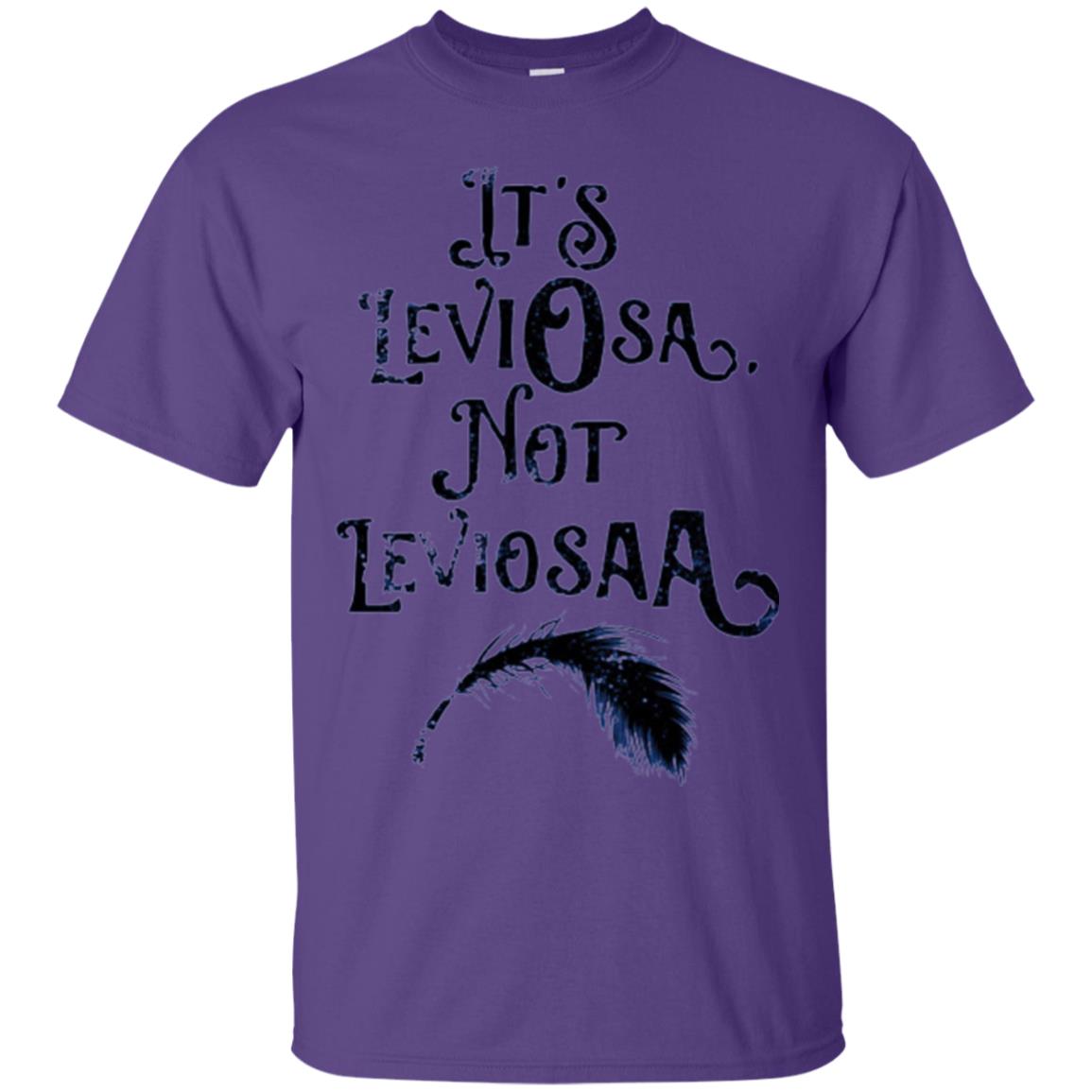 Feather Dirty Black T-shirt It_s Leviosa Not Leviosaa Purple
