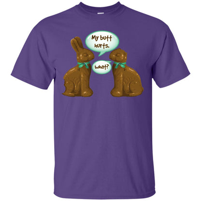 My Butt Hurts What Funny Chocolate Easter T-shirt Purple
