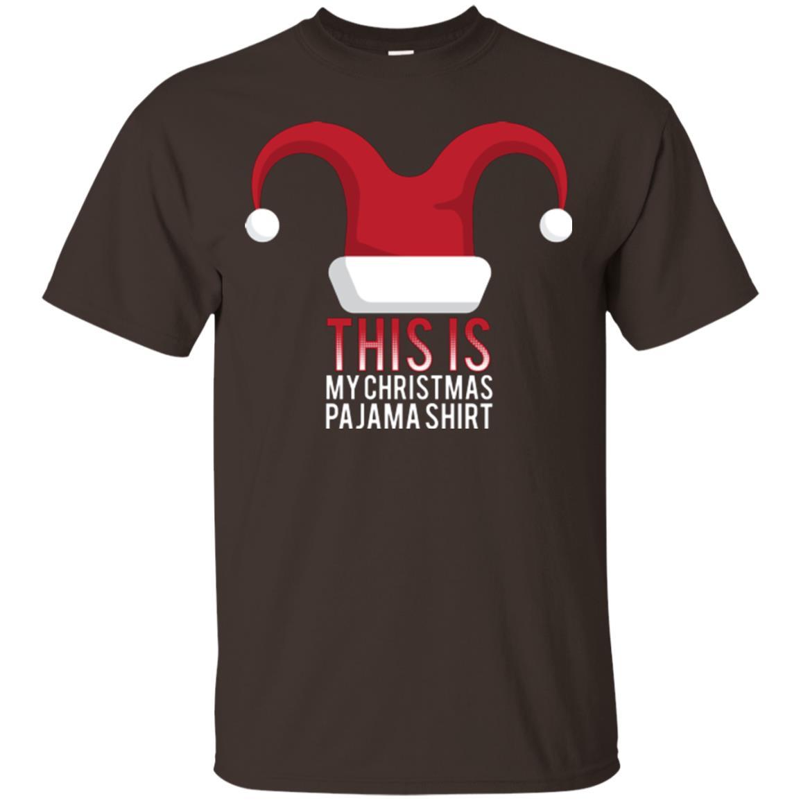 Christmas T-shirt This Is My Christmas Pajama Shirt Dark Chocolate