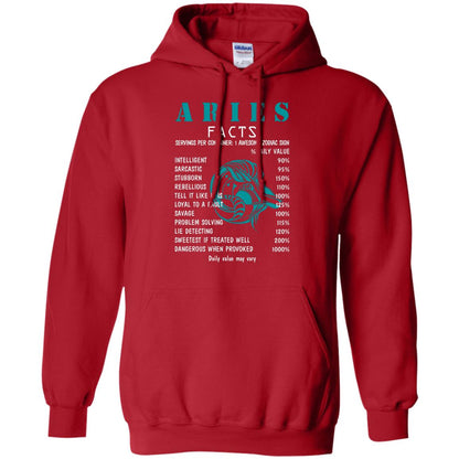 Aries Facts 1 Awesome Zodiac Sign Gift Shirt For Aries Horoscope Red
