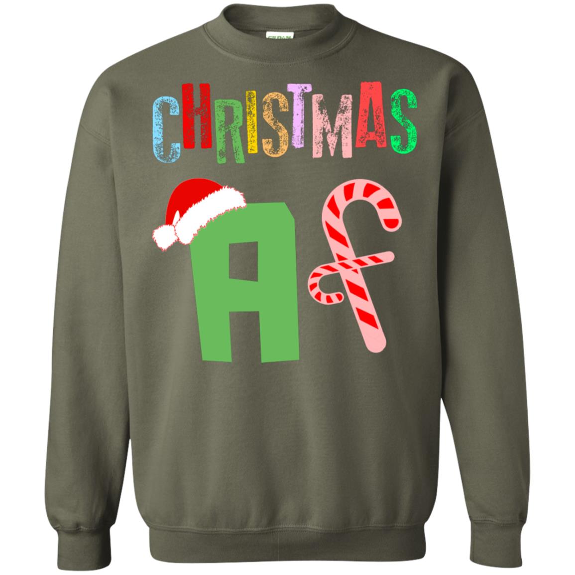Chrismas Af X-mas Gift Shirt For Mens Or Womens Military Green