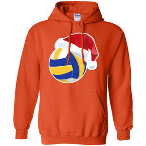 Volleyball With Santa Claus Hat X-mas Shirt For Volleyball LoversG185 Gildan Pullover Hoodie 8 oz.