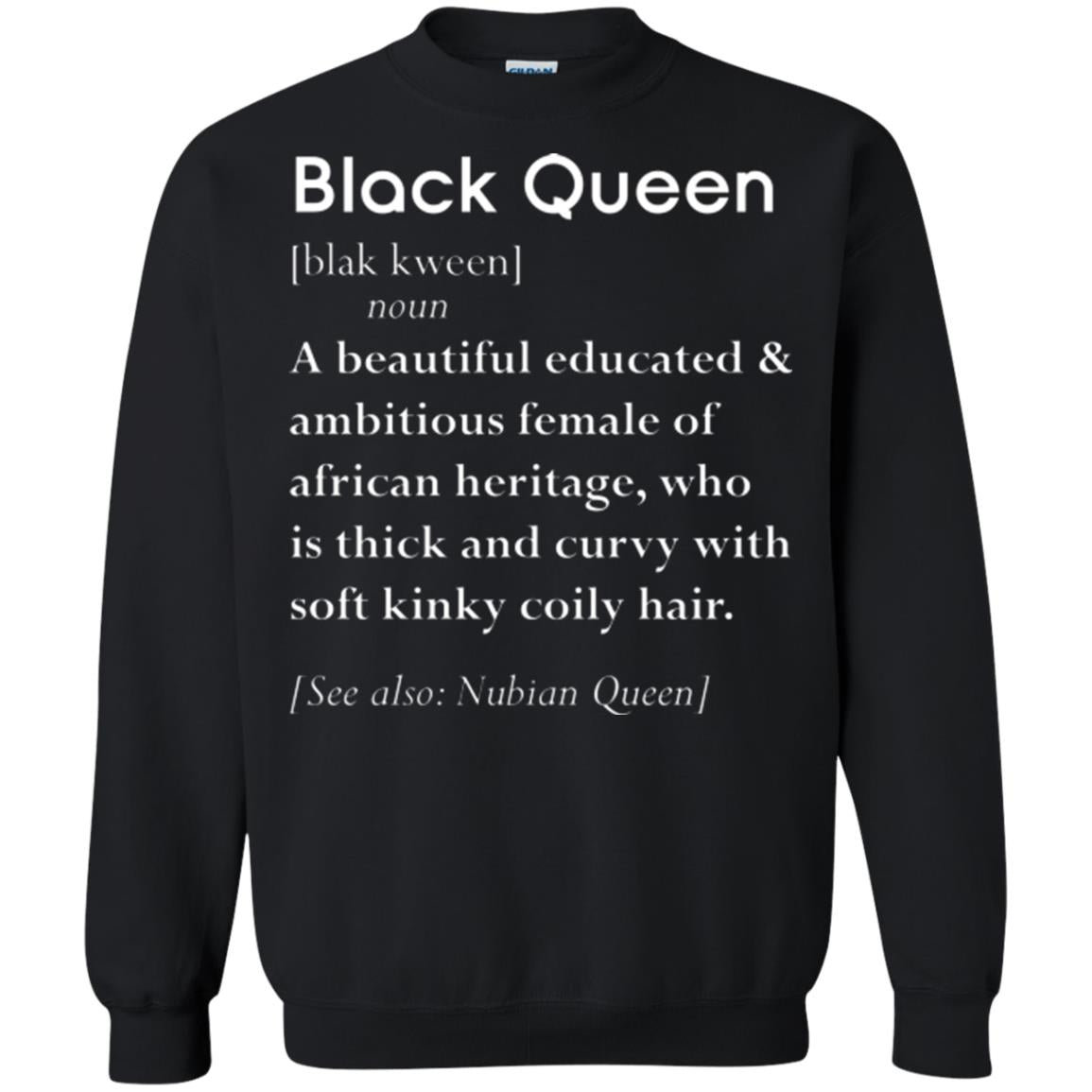 Nubian Queen T-shirt Black Queen Definition Black