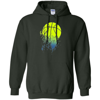 Basketball T-shirt Disintegrating Neon Green Forest Green