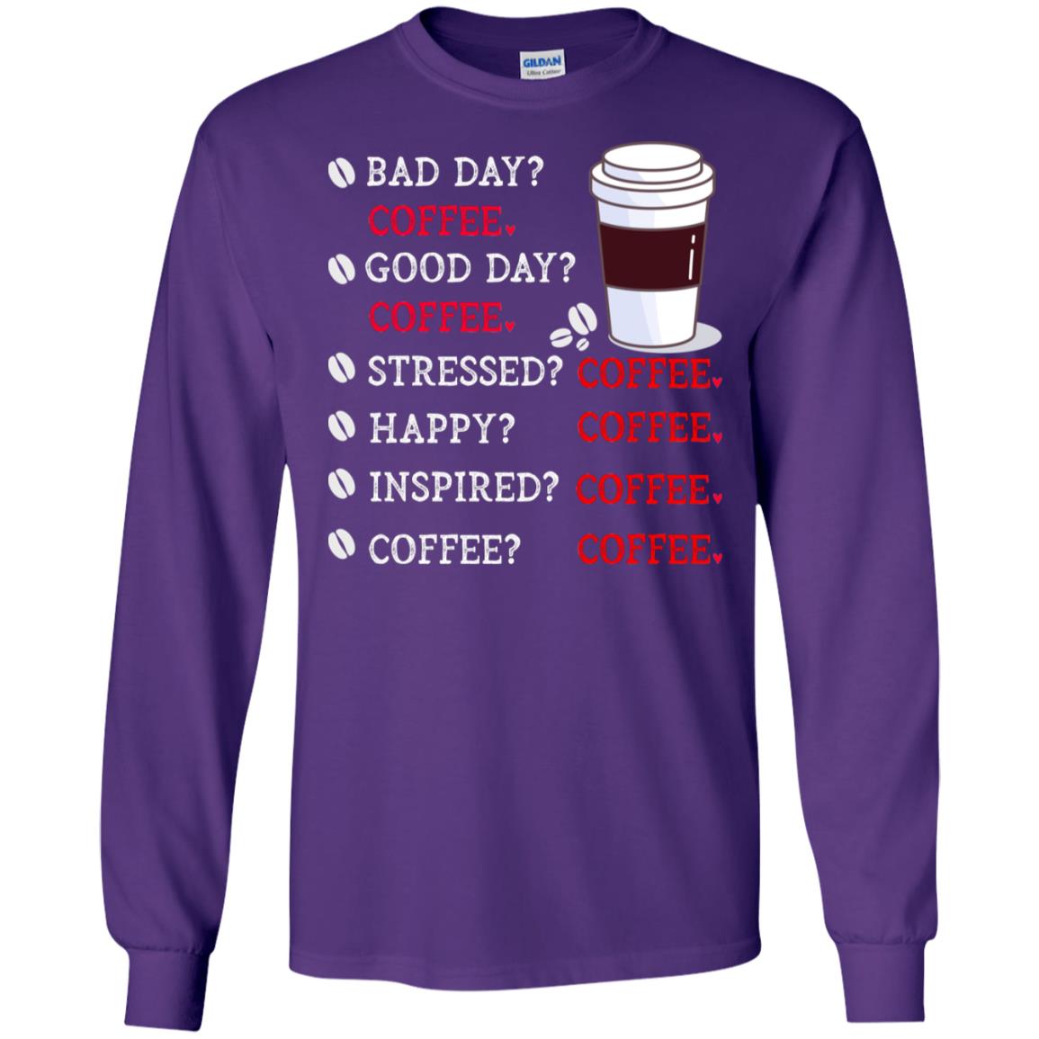 Coffee Idea Gift Shirt For Mens Womens Purple