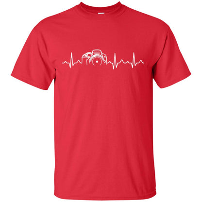 Photographer T Shirt Heartbeat Photography Red