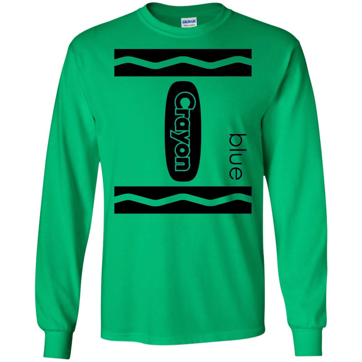 Blue Crayon Halloween Couple Friend Group Costume T-shirt Irish Green