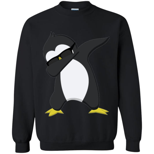 Chirstmas T-shirt Dabbing Penguin Black