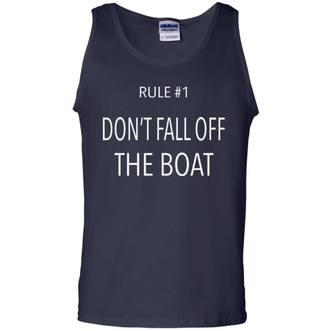 Cruise T-shirt Rule 1 Don_t Fall Off The Boat Navy