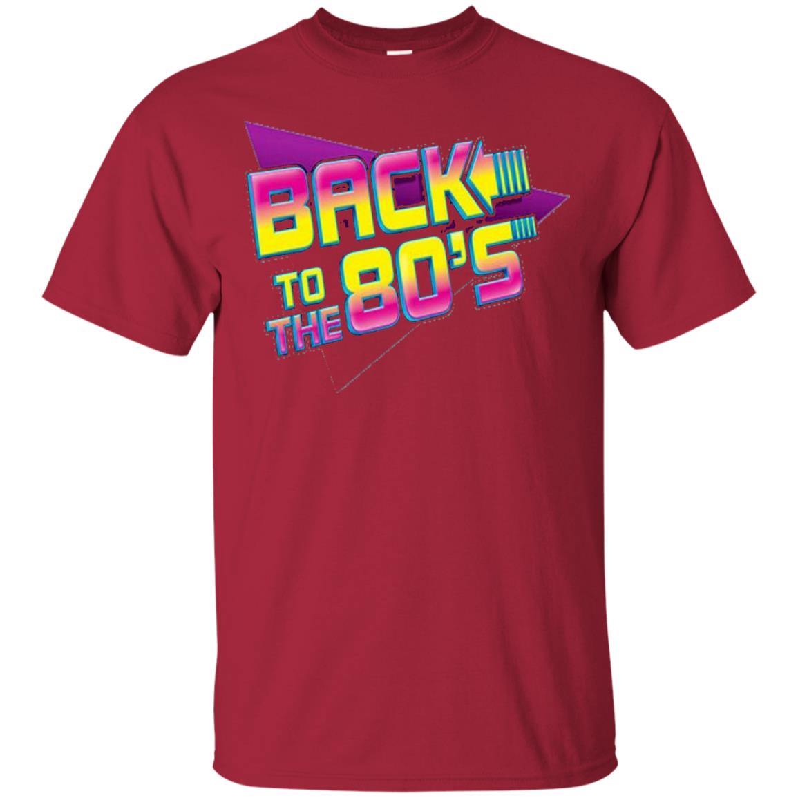 Back To The 80s Graphic Retro Novelty T-shirt Cardinal