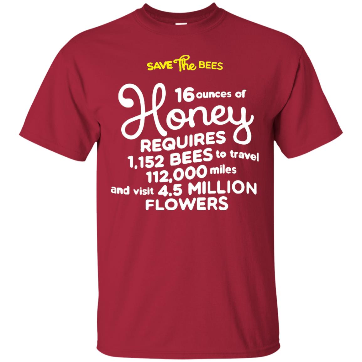 Save The Bees Honey Bee T-shirt Cardinal