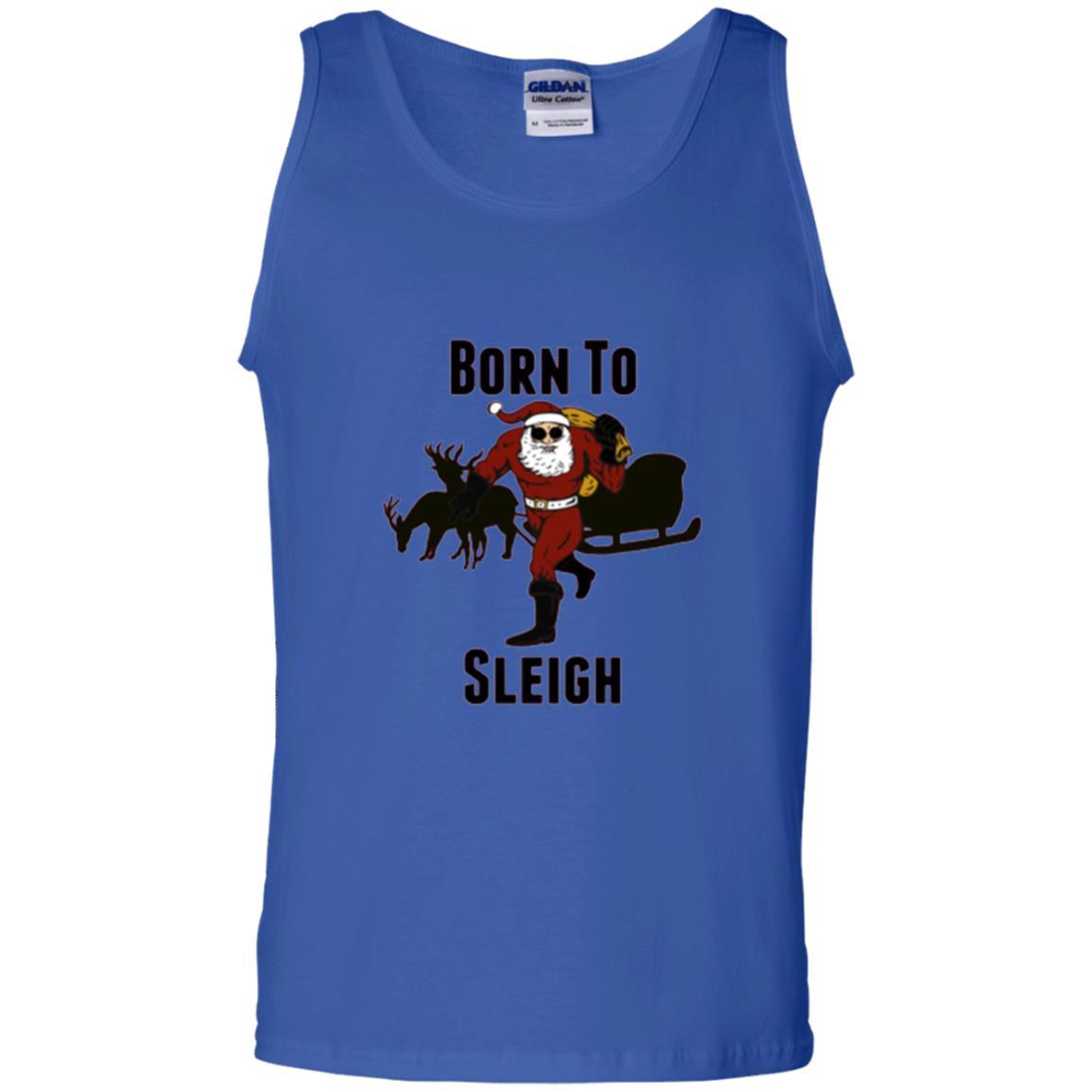 Christmas T-shirt Born To Sleigh T-shirt Royal