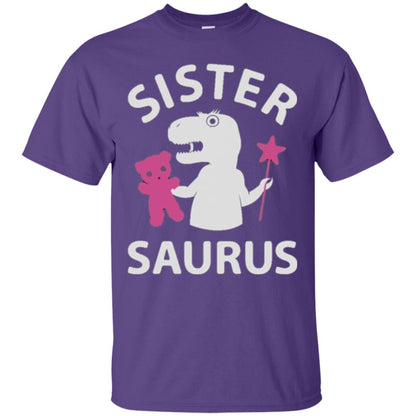 Teestars Sister Saurus T-shirt Purple