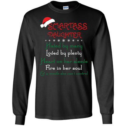 Christmas T-shirt Smartass Daughter Hated By Many Black