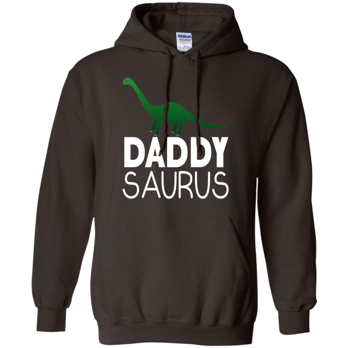 Daddy Saurus Dinosaur Matching Daddy T-shirt Dark Chocolate