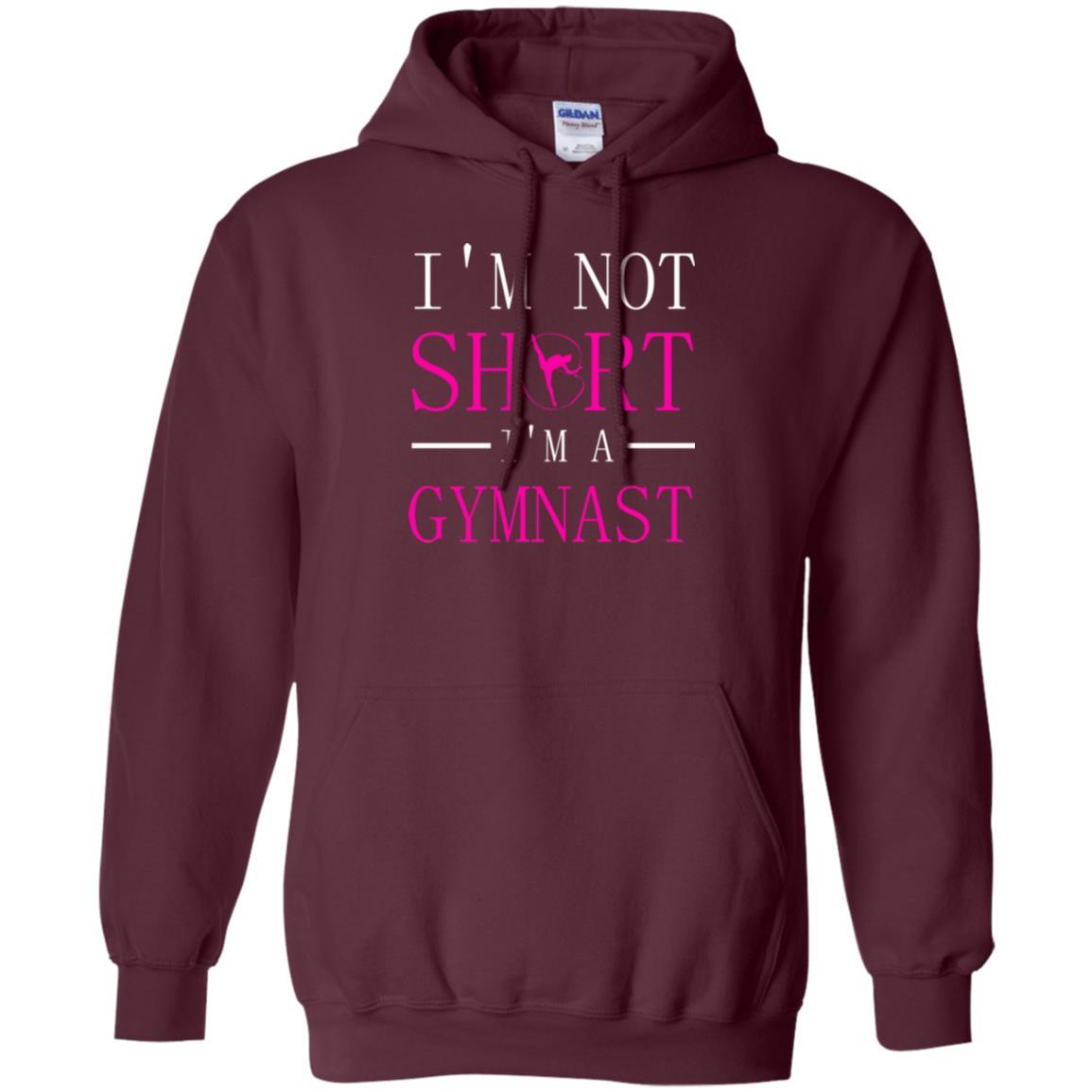 Gymer T-shirt I'm Not Short I'm A Gymnast Maroon