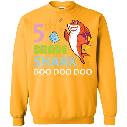 5th Grade Shark Doo Doo Doo Back To School T-shirt Gold
