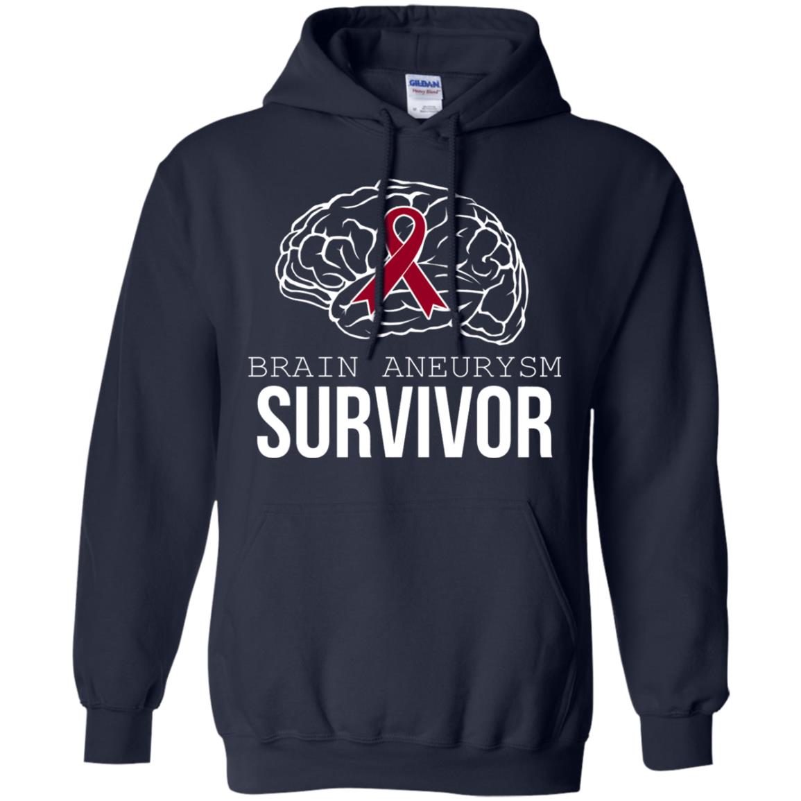 Brain Aneurysm Survivor T-shirt Navy