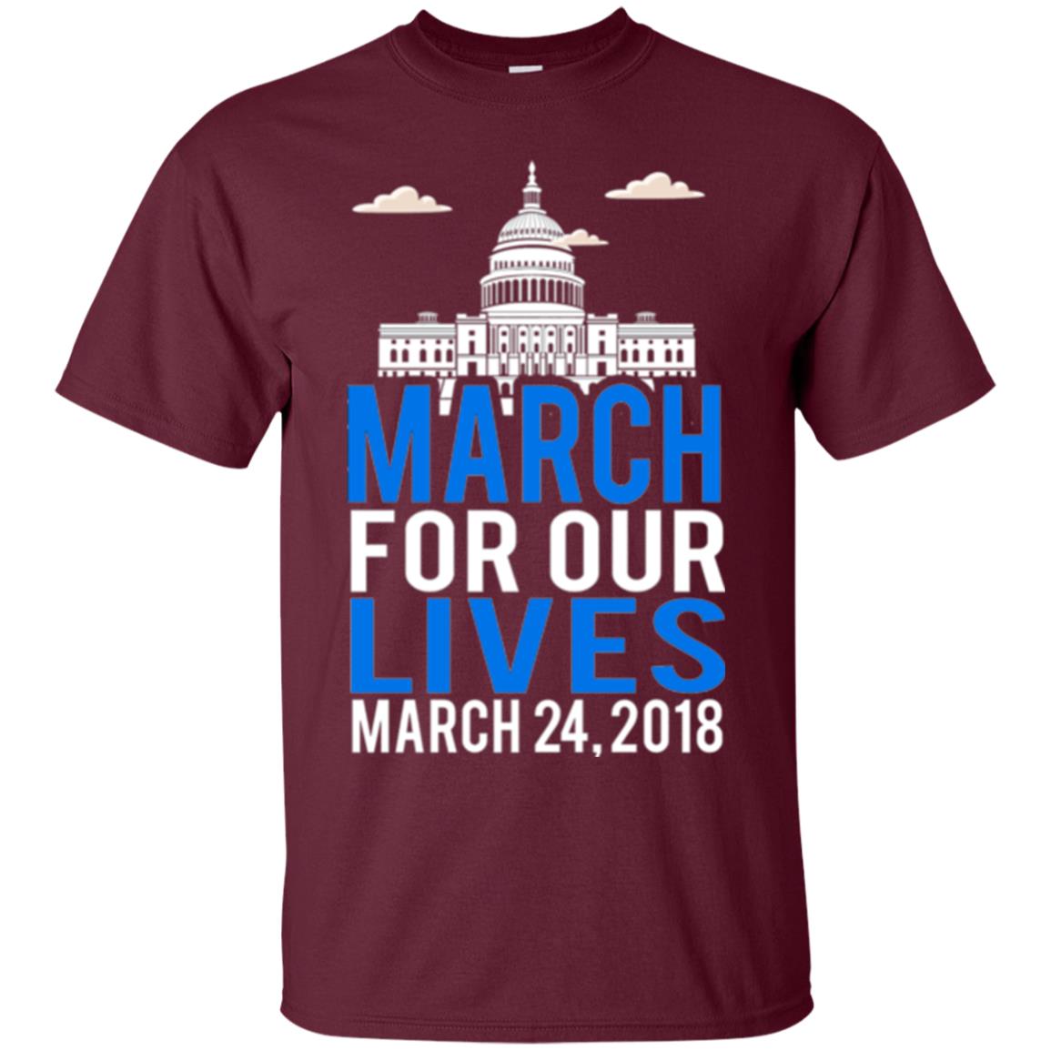 March For Our Lives Anti Gun T-shirt Maroon