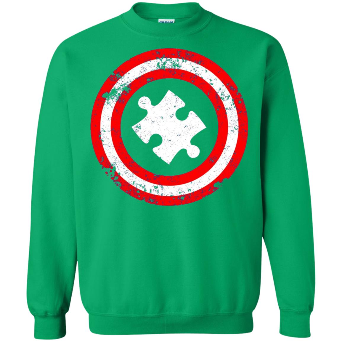 Captain Autism Superhero T-shirt Autism Awareness Irish Green