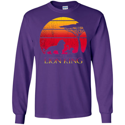 Cartoon T-shirt Lion King Vintage Sunset Purple