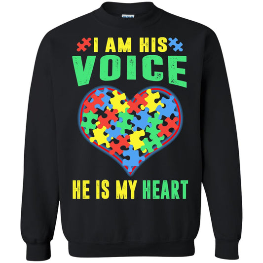 Autism Awareness Shirt He Is My Heart Black