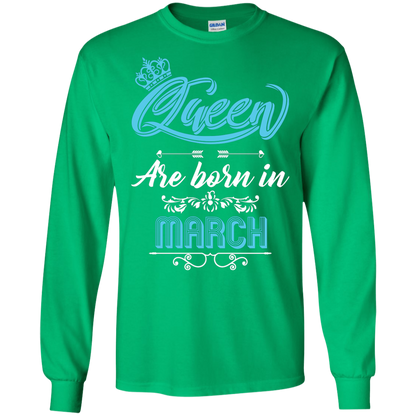 Brithday T-Shirt Queen Are Born In March Irish Green
