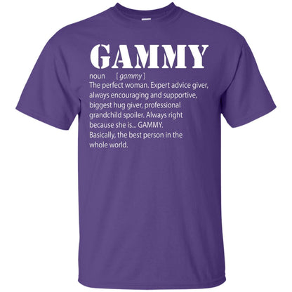 Gammy The Perfect Woman Expert Advice Giver Shirt Purple