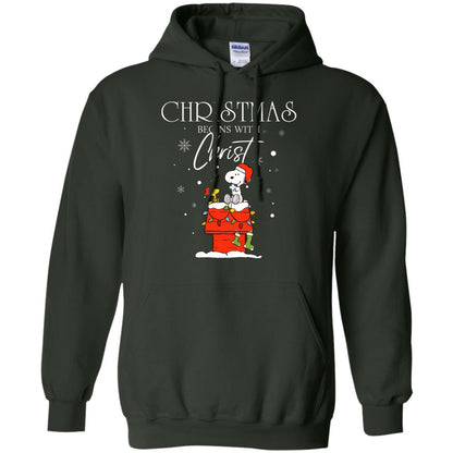 Christmas Begins With Christ Shirt Forest Green